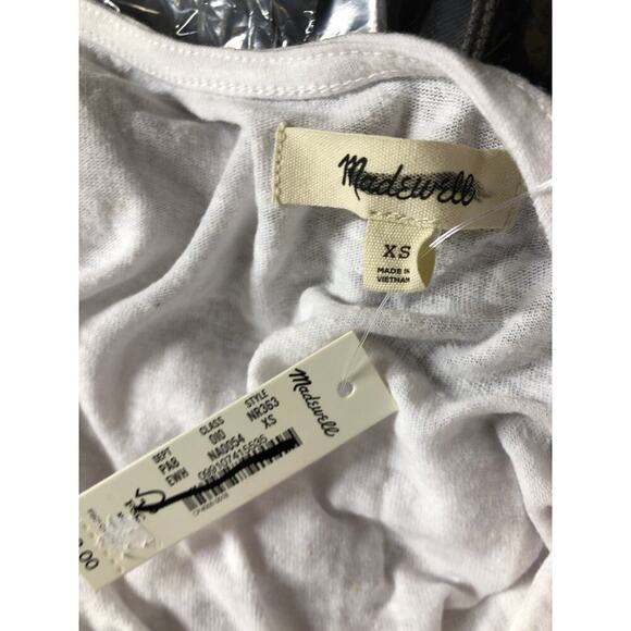 Madewell Knotted Strap Tank Top White NWT S - Picture 5 of 8